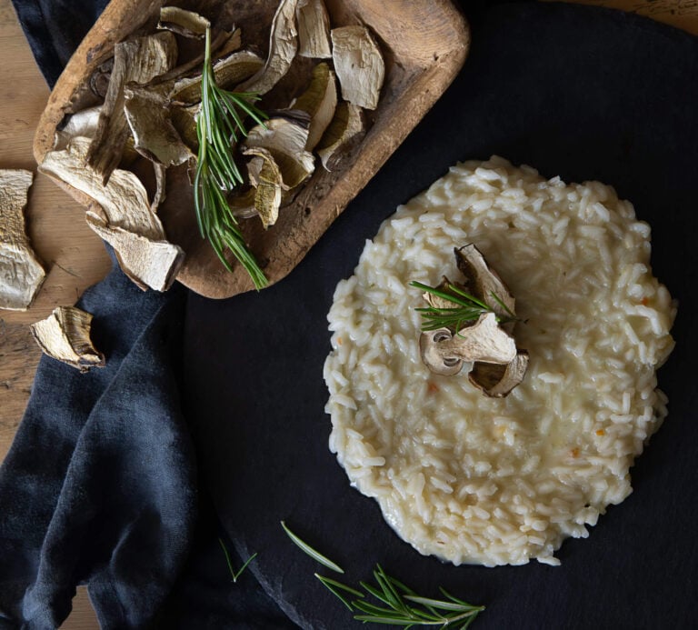 Risotto ai funghi porcini secchi e formaggio Bormio - ricetta